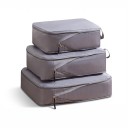 Conjunto de 3 organizadores de compressão para mala 30 x 20 cm 35 x 24 cm e 40 x 35 cm Cubos de arrumação de viagem com fecho para roupa 3