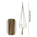 Suporte suspenso para vaso de flores macramé 3 pcs Comprimento 90 cm Cordão trançado à mão com argola de metal Suspensão boho 13