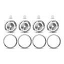 Tampas de fermentação 4 pcs com anéis para frascos de conserva 86 mm Aço inoxidável 304 Válvula de silicone Prata Para fermentação de legumes 1