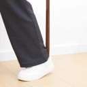 Dřevěná lžíce na boty 55 cm s magnetickým držákem na zeď Dlouhá obouvací lžíce z bukového dřeva Pro seniory a těhotné 7