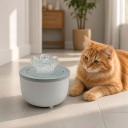 Cat Fountain 1.2 L with Transparent Lotus Sprout USB 5 V Pump Filter and Water Recirculation Water Dispenser 6