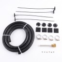 Universal Oil Cooler 6 Rows 393 x 189 x 20 mm Aluminium Silver Kit with 1.2 m Hose and Clamps for Engine, Transmission and Differential 2