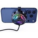 Herní chladič na mobil s ventilátorem a RGB podsvícením Zadní klip se silikonovými podložkami 62,5 x 24 mm USB 5 V Černý pro hraní 4