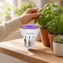 LED Grow Light Bulb E27 60 LED Red and Blue Spectrum SMD 2835 White Plastic Body For Seedlings Herbs and Flowers 2