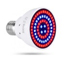 LED Grow Light Bulb E27 60 LED Red and Blue Spectrum SMD 2835 White Plastic Body For Seedlings Herbs and Flowers 5