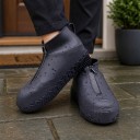 Copri scarpe in silicone con zip Impermeabili e antiscivolo Riutilizzabili Protezione delle scarpe dalla pioggia e dal fango 4