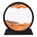 Bevægelsesmæssigt sandbillede 18 x 19 cm Rund 3D sandbillede af hærdet glas med stativ Dekoration til skrivebordet 9