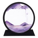 Bevægelsesmæssigt sandbillede 18 x 19 cm Rund 3D sandbillede af hærdet glas med stativ Dekoration til skrivebordet 11