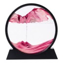 Bevægelsesmæssigt sandbillede 18 x 19 cm Rund 3D sandbillede af hærdet glas med stativ Dekoration til skrivebordet 13