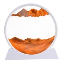 Bevægelsesmæssigt sandbillede 18 x 19 cm Rund 3D sandbillede af hærdet glas med stativ Dekoration til skrivebordet 16