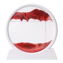 Bevægelsesmæssigt sandbillede 18 x 19 cm Rund 3D sandbillede af hærdet glas med stativ Dekoration til skrivebordet 19