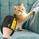 2 pcs gants électrostatiques pour poils de chiens et de chats 24 x 18 cm Surface de nettoyage grise et poche en maille noire Pour canapé et tapis 4