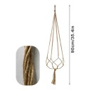 Závěsný držák na květináč makramé 6 ks Délka 90 cm Ručně pletený provaz s kovovým kroužkem Boho závěs na rostliny 11