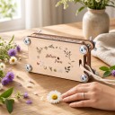 Flower and Leaf Press Wooden Mini Press 12 x 6 cm With Cardboards and Absorbent Papers For Herbarium and Drying Plants for Children and Adults 4