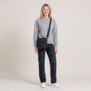 Crossbody taske til mobil over skulderen 14 x 18 x 5 cm Unisex med justerbar rem Vandafvisende nylon Sort Til dokumenter og nøgler 6