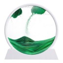 Bevægelsesfølsom sandbillede 25 x 26 cm Stor rund 3D sandbillede i hærdet glas med stativ Dekoration til stuen 22