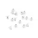 Zarážky na náušnice 100 ks Puzety s průhledným diskem 11 x 6 mm Kovové zapínání Pro pecky a výrobu šperků DIY 4