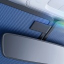 Sluneční clona deštník na čelní sklo auta 120 x 65 cm Otočná ohebná rukojeť Výřez pro zpětné zrcátko Stříbrná a modrá Ochrana interiéru 6