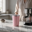 Genopladeligt automatisk blandekrus 350 ml med magnetisk blanding og skydelåg til kaffe, kakao og proteinshakes 6