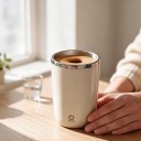 Genopladeligt automatisk blandekrus 350 ml med magnetisk blanding og skydelåg til kaffe, kakao og proteinshakes 7