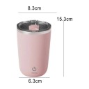 Genopladeligt automatisk blandekrus 350 ml med magnetisk blanding og skydelåg til kaffe, kakao og proteinshakes 4