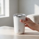 Genopladeligt automatisk blandekrus 350 ml med magnetisk blanding og skydelåg til kaffe, kakao og proteinshakes 9