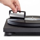 Anti-static Brush for Vinyl Records Carbon Fibres 11.5 x 3.5 cm Rotating Handle and Bristle Cover Silver Cleaning LP Records and Turntables 2