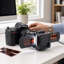 Adaptér pro digitalizaci negativů a diapozitivů 35 mm LED podsvícení 42 LED CRI 95+ 10 úrovní jasu Závit 52 mm Černý pro makroobjektivy 4