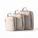 Sæt af 3 kompressionsorganisatorer til kuffert 31 x 21 cm 36 x 25 cm og 41 x 31 cm Polyester med netvindue Packing cubes 1