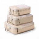 Sæt af 3 kompressionsorganisatorer til kuffert 31 x 21 cm 36 x 25 cm og 41 x 31 cm Polyester med netvindue Packing cubes 6