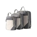 Sæt af 3 kompressionsorganisatorer til kuffert 31 x 21 cm 36 x 25 cm og 41 x 31 cm Polyester med netvindue Packing cubes 7