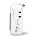 Přenosný kazetový přehrávač s AM FM rádiem a nahráváním Retekess TR606 12 x 9 cm Jack 3,5 mm Bílý Napájení USB i AA na cesty a domů 4
