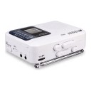 Přenosný kazetový přehrávač s AM FM rádiem a nahráváním Retekess TR606 12 x 9 cm Jack 3,5 mm Bílý Napájení USB i AA na cesty a domů 5