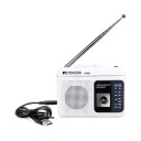 Přenosný kazetový přehrávač s AM FM rádiem a nahráváním Retekess TR606 12 x 9 cm Jack 3,5 mm Bílý Napájení USB i AA na cesty a domů 7