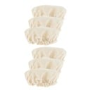 Tygkåpor för glasburkar 6 st Elastisk kant för halsar 7,6 till 10,1 cm Andningsbart tyg Beige För jäsning och täckning av glasburkar 3