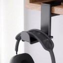 Otočný držák na sluchátka pod stůl Pružinová svěrka bez vrtání Háček 360° Klip na kabel Nosnost 1 kg Pro herní headset 2