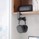 Otočný držák na sluchátka pod stůl Pružinová svěrka bez vrtání Háček 360° Klip na kabel Nosnost 1 kg Pro herní headset 4
