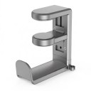 Otočný držák na sluchátka pod stůl Pružinová svěrka bez vrtání Háček 360° Klip na kabel Nosnost 1 kg Pro herní headset 6