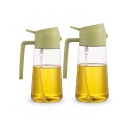 Δοσομετρητές λαδιού 2 σε 1 500 ml 2 τεμάχια Ρίξιμο και ψεκασμός Πλαστικές φιάλες με χερούλι Για ελαιόλαδο και ξίδι Στην κουζίνα 3
