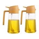 Δοσομετρητές λαδιού 2 σε 1 500 ml 2 τεμάχια Ρίξιμο και ψεκασμός Πλαστικές φιάλες με χερούλι Για ελαιόλαδο και ξίδι Στην κουζίνα 5
