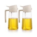 Δοσομετρητές λαδιού 2 σε 1 500 ml 2 τεμάχια Ρίξιμο και ψεκασμός Πλαστικές φιάλες με χερούλι Για ελαιόλαδο και ξίδι Στην κουζίνα 7
