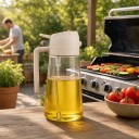Δοσομετρητές λαδιού 2 σε 1 500 ml 2 τεμάχια Ρίξιμο και ψεκασμός Πλαστικές φιάλες με χερούλι Για ελαιόλαδο και ξίδι Στην κουζίνα 8
