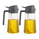 Δοσομετρητές λαδιού 2 σε 1 500 ml 2 τεμάχια Ρίξιμο και ψεκασμός Πλαστικές φιάλες με χερούλι Για ελαιόλαδο και ξίδι Στην κουζίνα 9