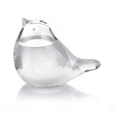 Γυάλινο μπουρίνι Storm Glass σε σχήμα πουλιού 8 x 5 x 4 εκ. Γυάλινος βαρόμετρος με κρυστάλλους Διαφανής Προβλέπτης καιρού Διακόσμηση για το τραπέζι 1