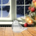 Γυάλινο μπουρίνι Storm Glass σε σχήμα πουλιού 8 x 5 x 4 εκ. Γυάλινος βαρόμετρος με κρυστάλλους Διαφανής Προβλέπτης καιρού Διακόσμηση για το τραπέζι 4
