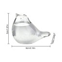 Γυάλινο μπουρίνι Storm Glass σε σχήμα πουλιού 8 x 5 x 4 εκ. Γυάλινος βαρόμετρος με κρυστάλλους Διαφανής Προβλέπτης καιρού Διακόσμηση για το τραπέζι 6