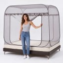 Mygnet mod insekter Stående telt over seng 1,8 m 200 x 180 x 145 cm Med rammestruktur Fin net 2