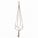 Macramé ophæng til blomsterkrukker Længde 60 cm Håndlavet af snor af plantefibre Naturlig nuance Til indendørs og udendørs planter 1