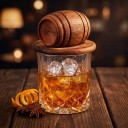 Ensemble de fumage pour cocktails et whisky Fût en bois 10,67 cm 4 boîtes de copeaux de bois Cuillère Brosse et boîte cadeau Accessoires de bar 2