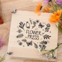 Wooden Flower and Leaf Press 18 x 18 cm With Floral Motif Complete Set with Screws and Absorbent Sheets For Drying Plants and Herbarium 5